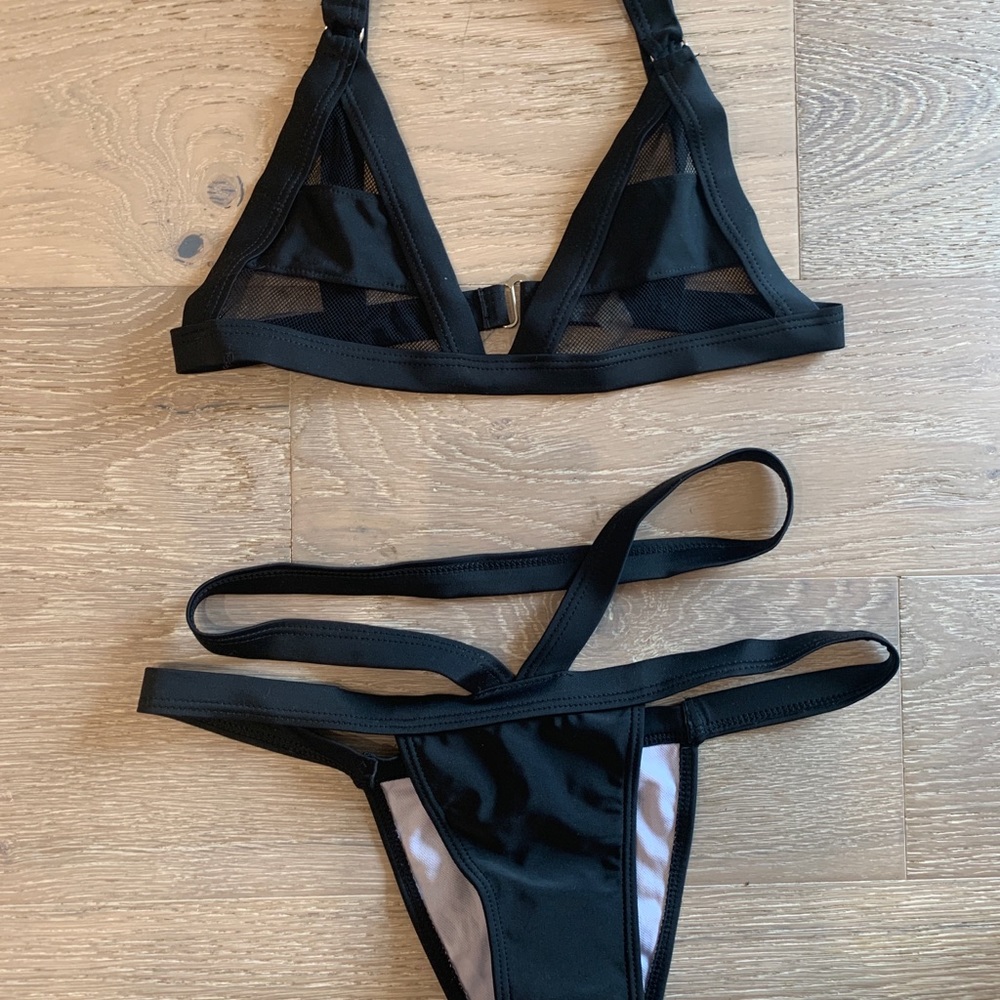 Black sheer bikini